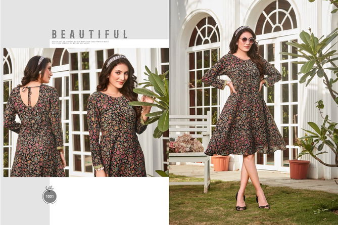 Dollar By Poonam Printed Party Wear Kurtis Catalog